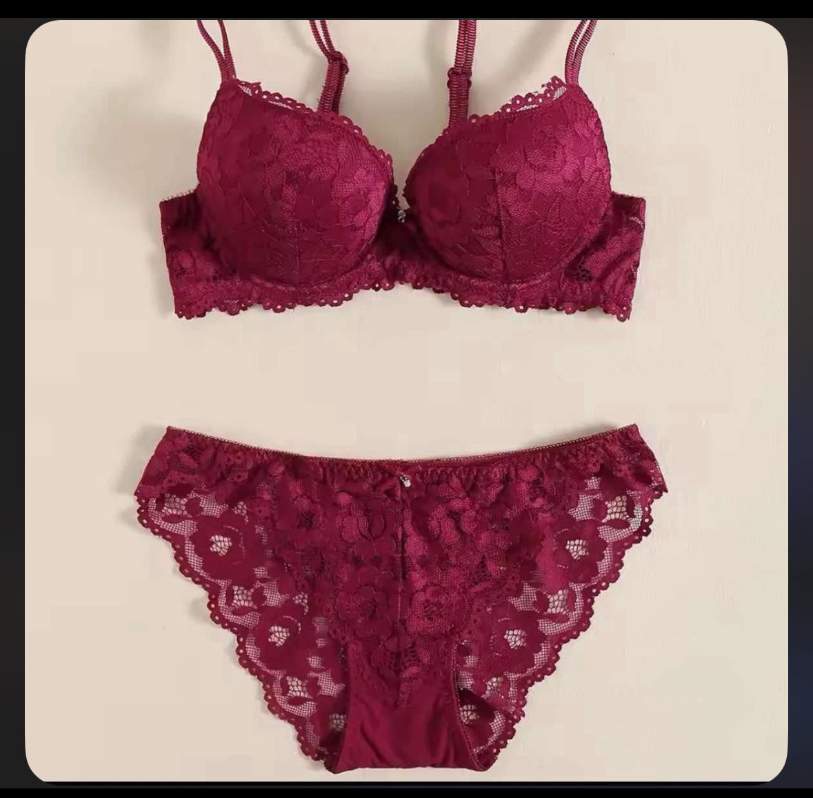 Velvet Rose Lace Set”
